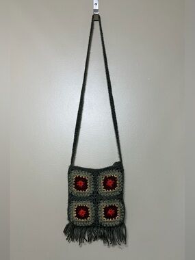 Granny Square Knit Boho Mini Bag